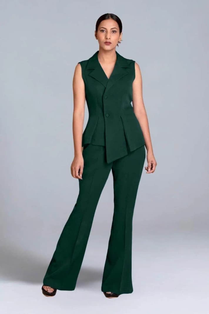 Women's Green Formal Co-ords Set