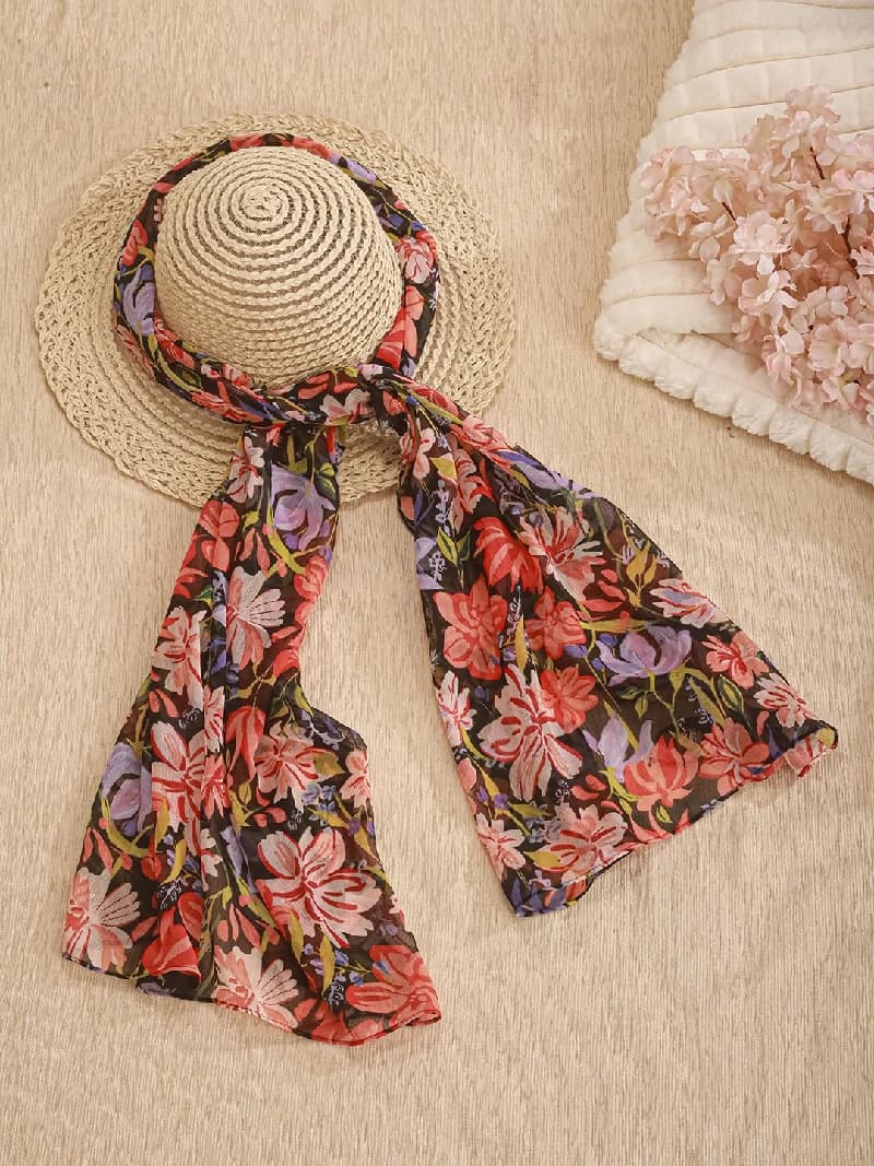 Women's Multicolor Casual Printed Scarve