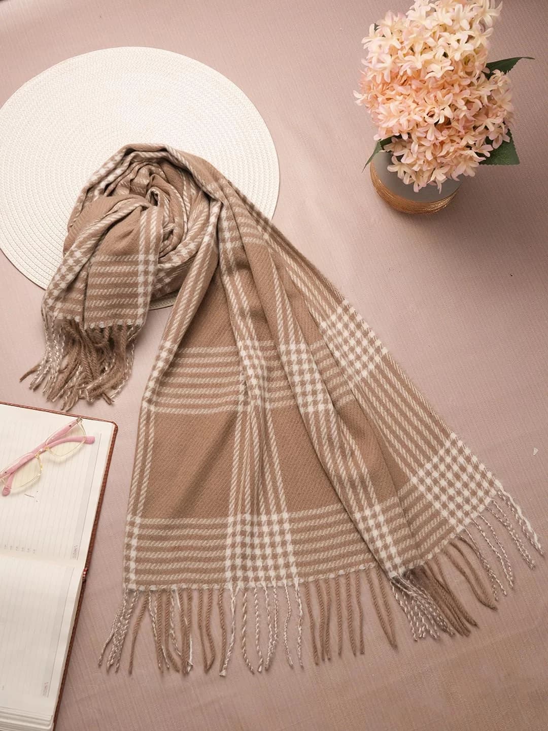 Women's Multicolor Casual Checked Scarve