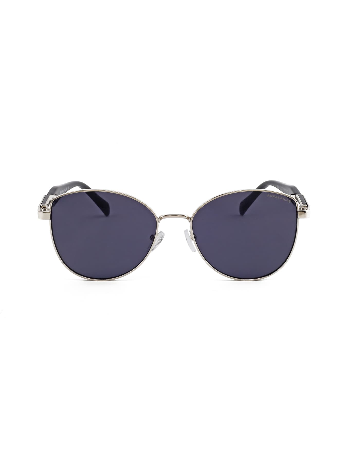 Women's Silver and Black Polarised Lens Oversized Cateye Sunglass Celeste Series