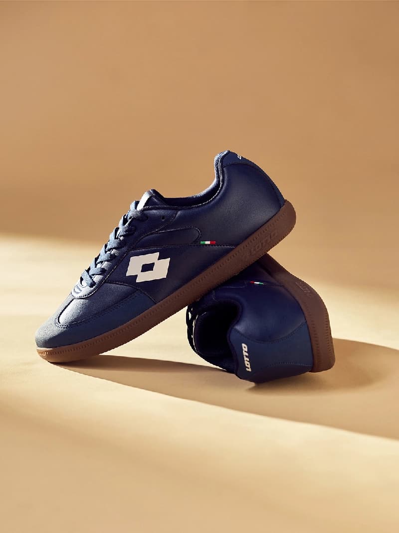 Men's Casual Synthetic leather Mavin Court Navy Sneakers