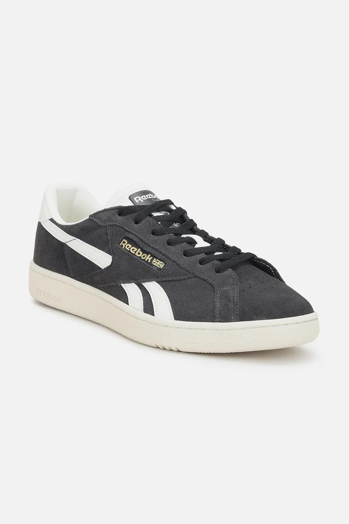 Unisex Washed Black Outdoor Leather & Pu & Sued Club C Grounds UK Walking Shoes