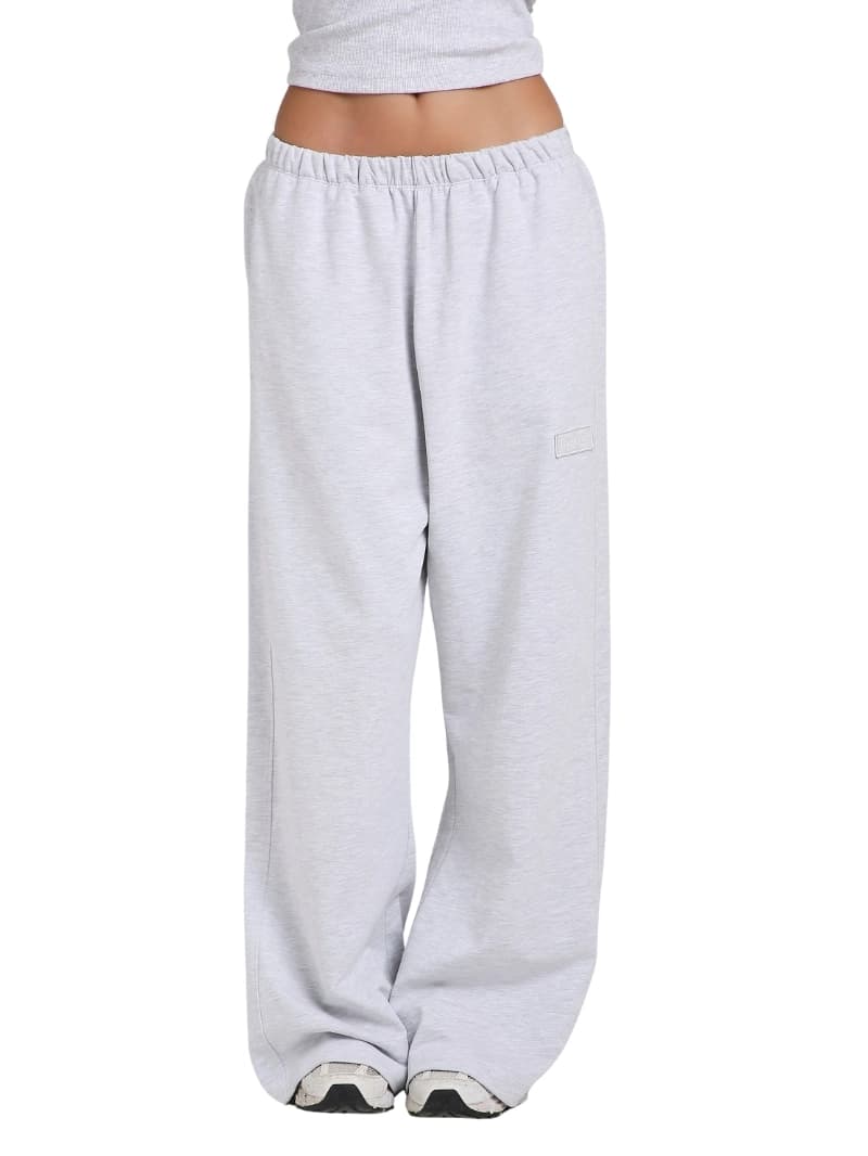 Women's Grey Casual Solid Baggy Fit Trackpant