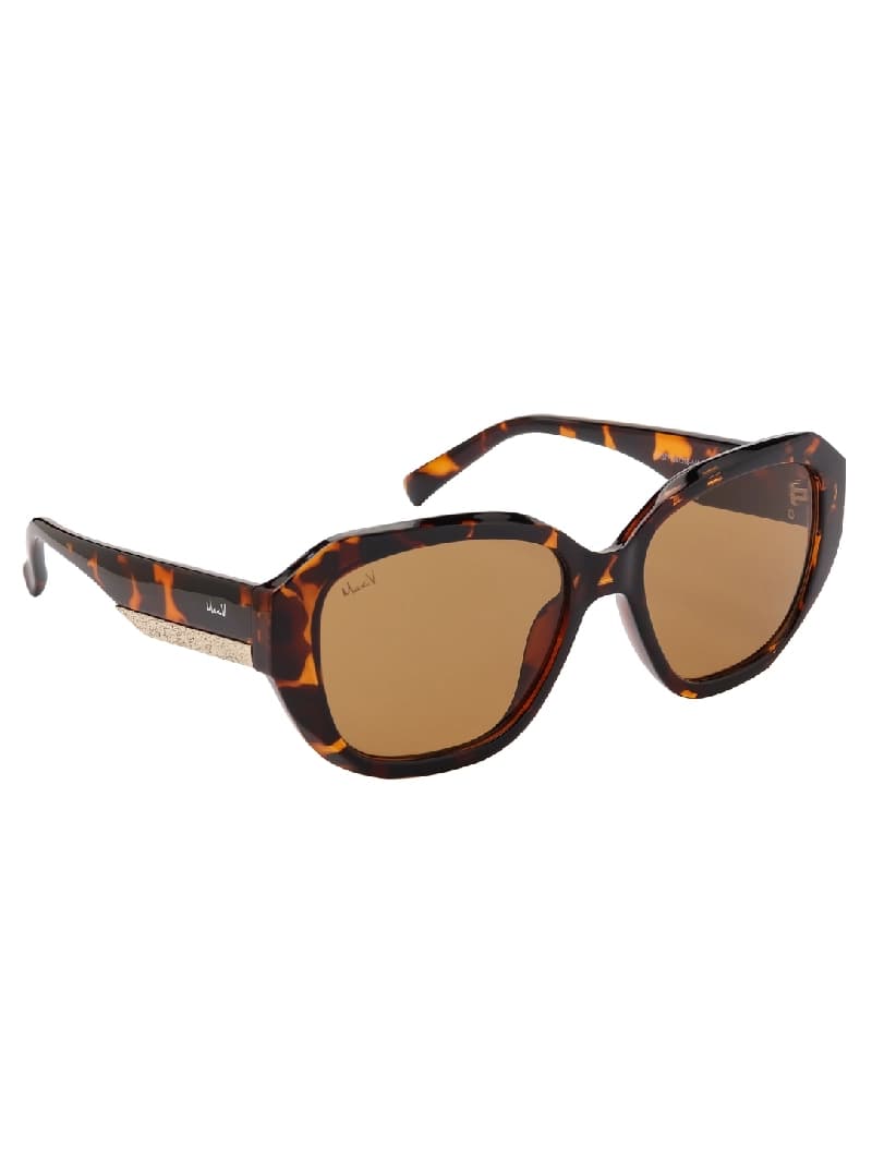 Women's Brown Casual Animal frame Oval Sunglass