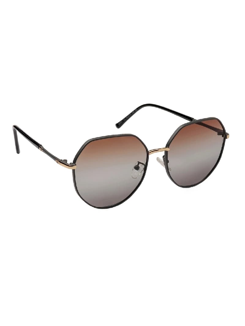 Women's Black Casual Round Sunglass