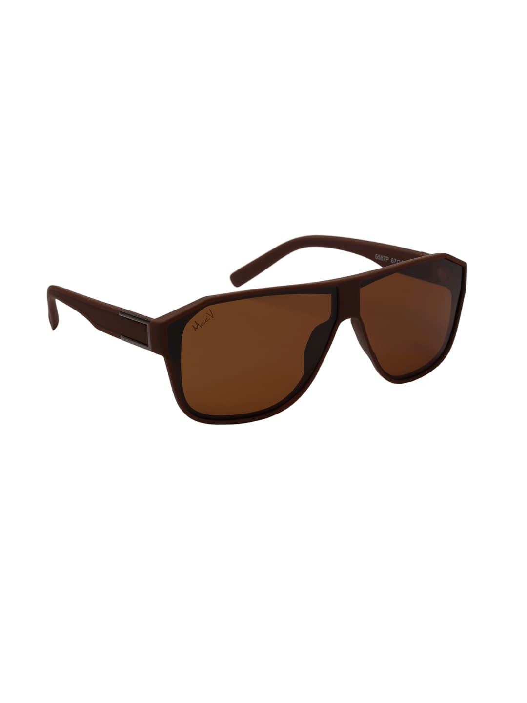 Unisex Brown Party Square Sunglass