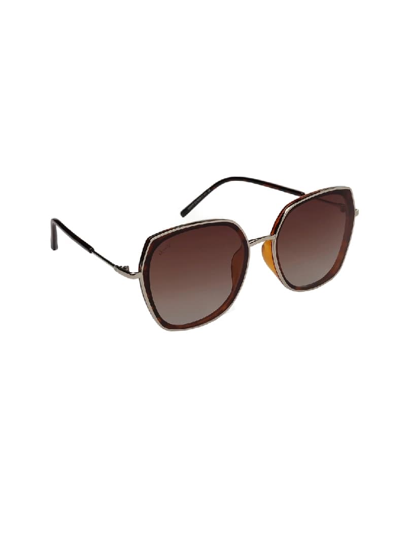 Women's Brown Casual Animal frame Butterfly Sunglass