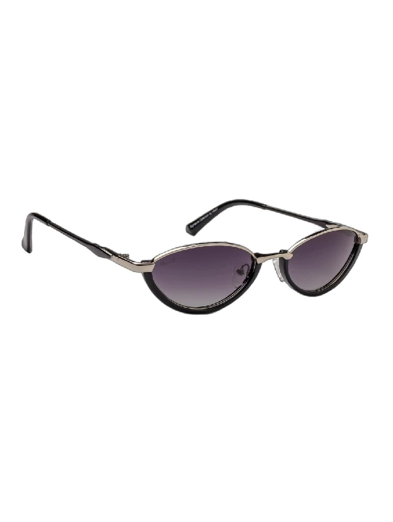 Women's Black Party Oval Sunglass