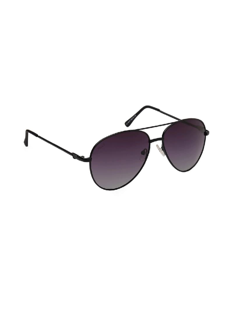 Unisex Black Casual Aviator Sunglass