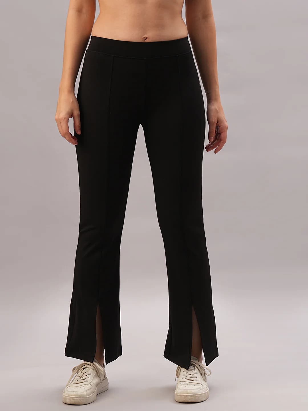 Women's Black Casual Solid Bootcut Fit Legging