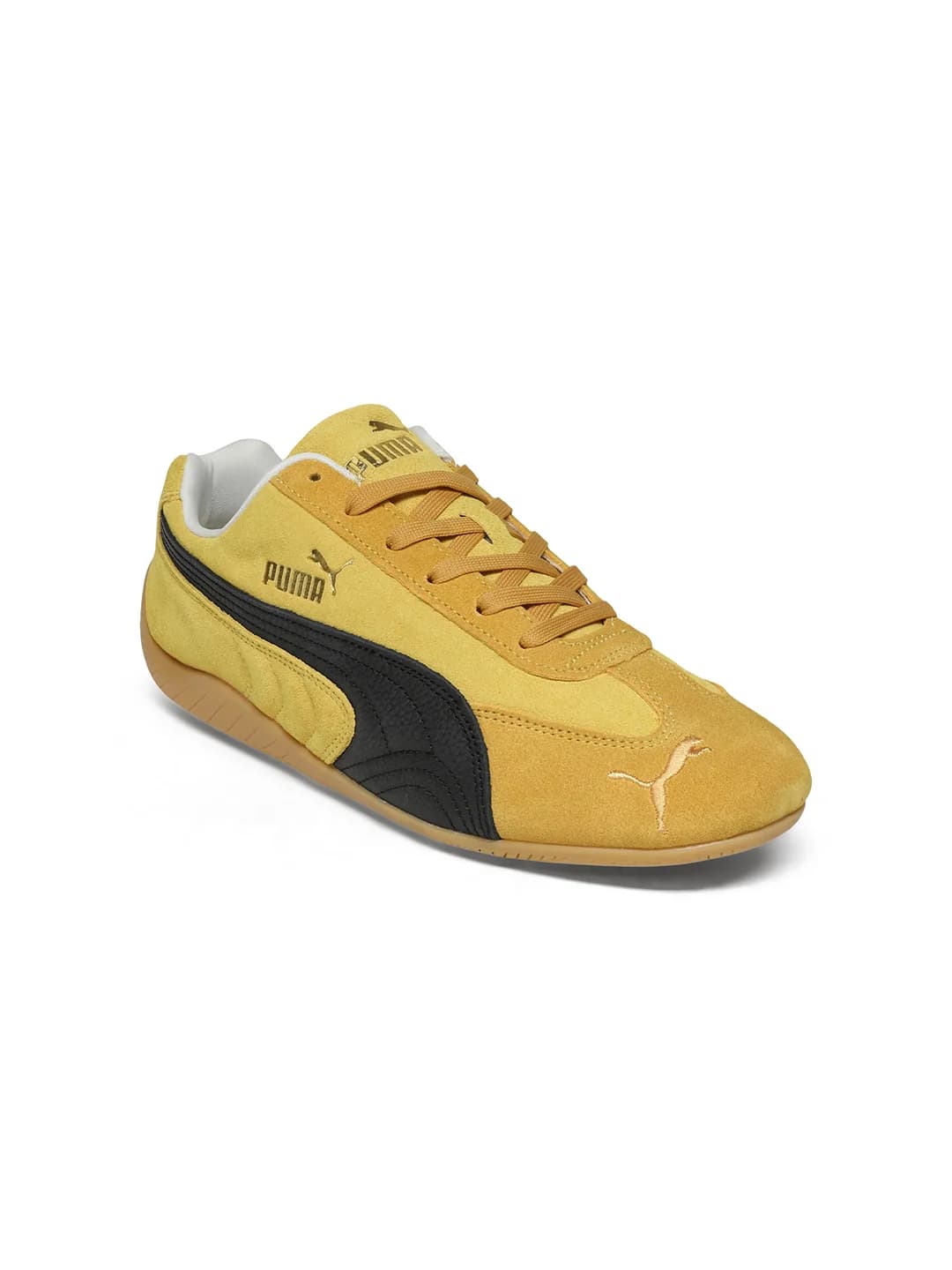 Unisex Yellow Speedcat Leather Sneakers