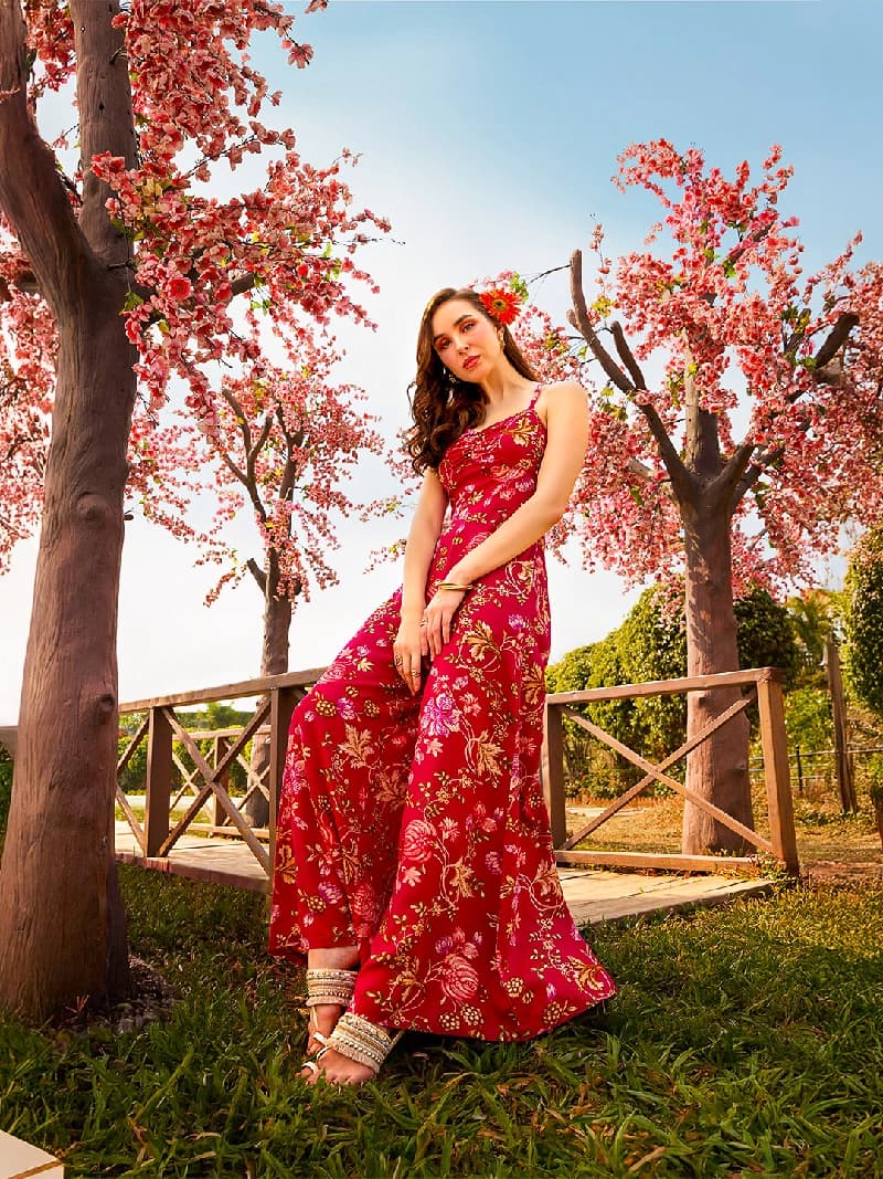 Women's Pink Casual Jumpsuit