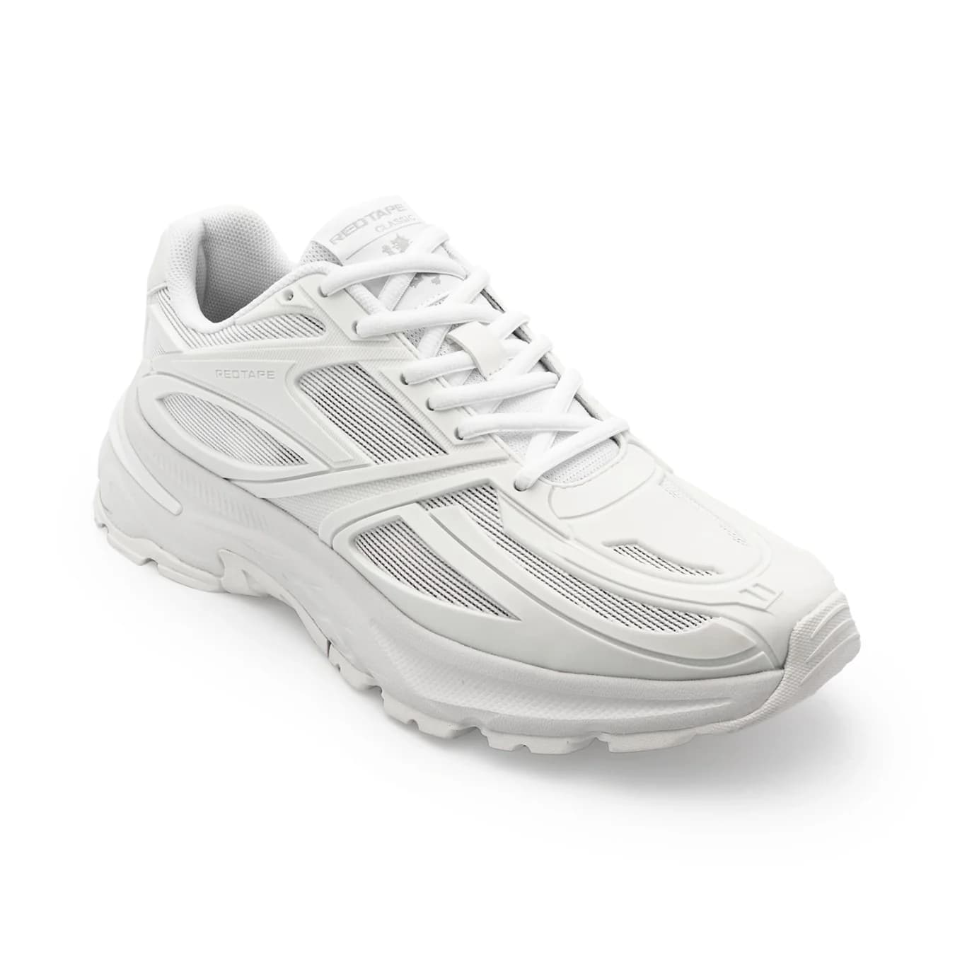 Men's White Round Toe Casual Sneakers