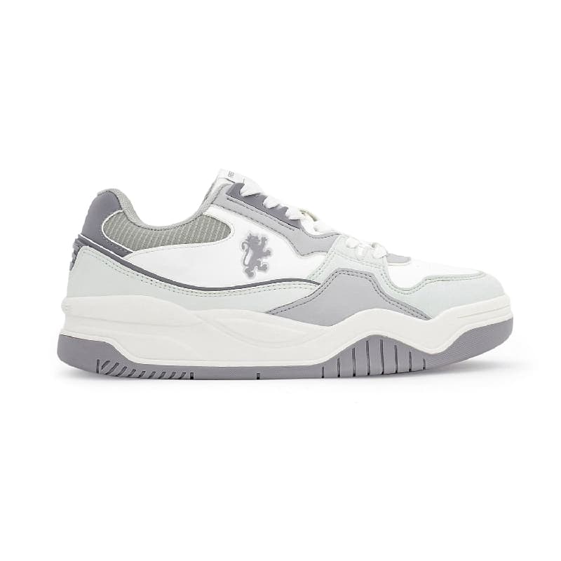 Women's Grey Round Toe Casual Sneakers