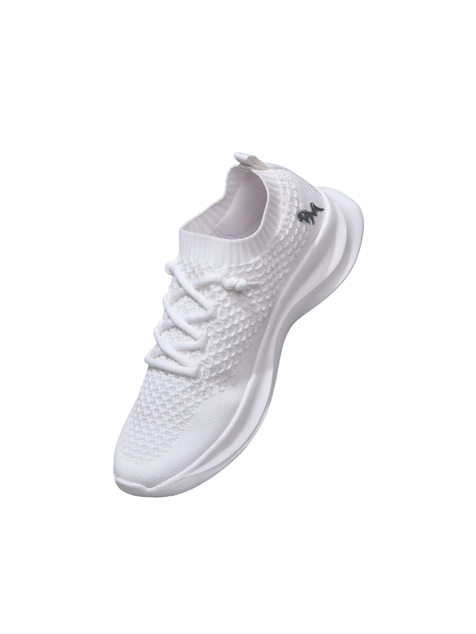Men's All White-Pr Casual Mesh Walking Sneakers