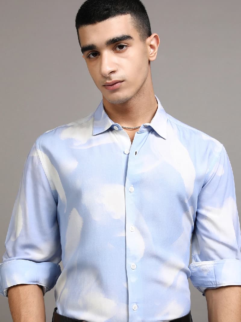 Men's Multicolor Casual Tie-Dye Regular Fit Shirt