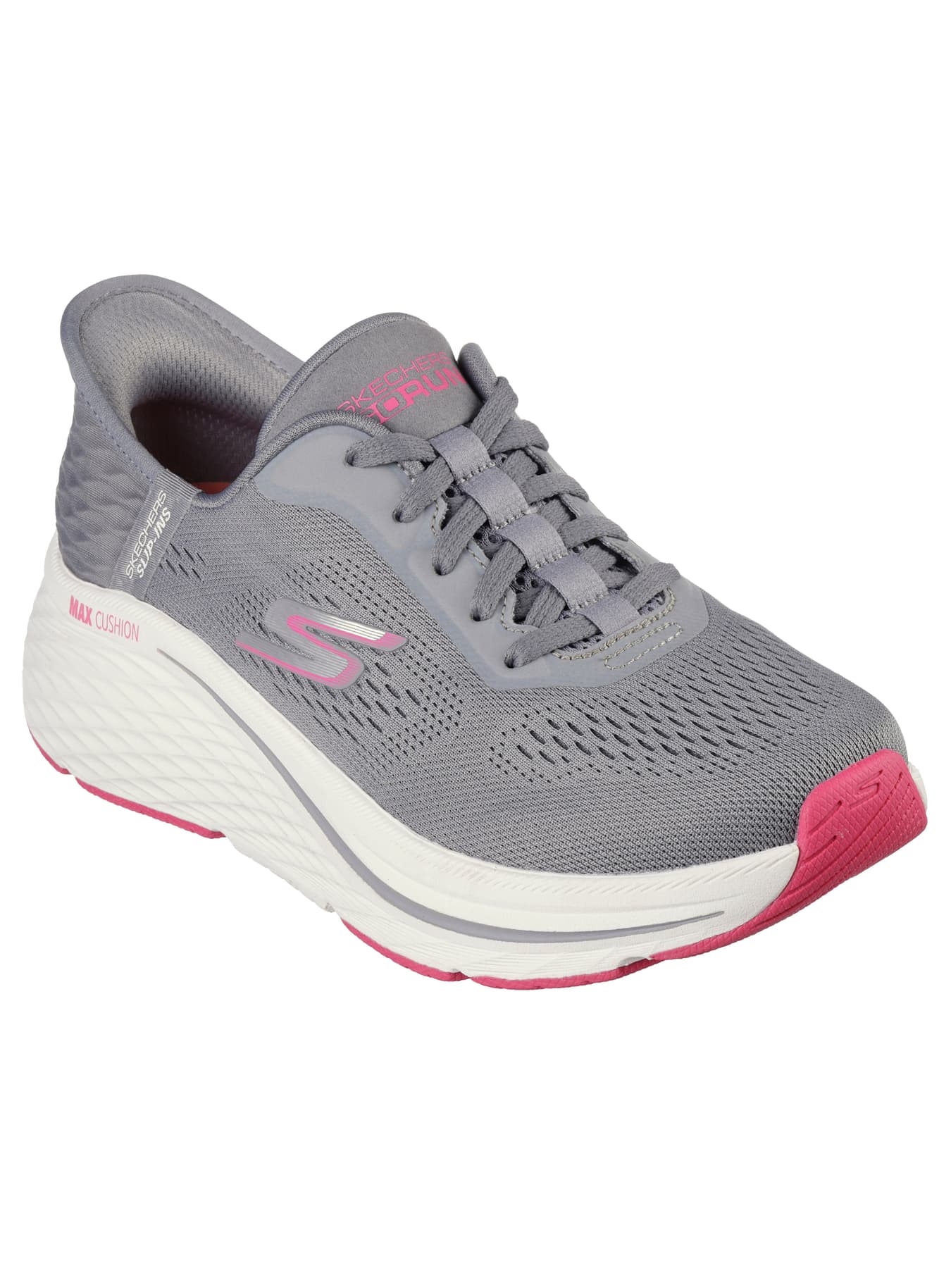 Women's Charcoal and Pink Casual Slip-On Max Cushioning Elite 2.0 - Va Running Shoes