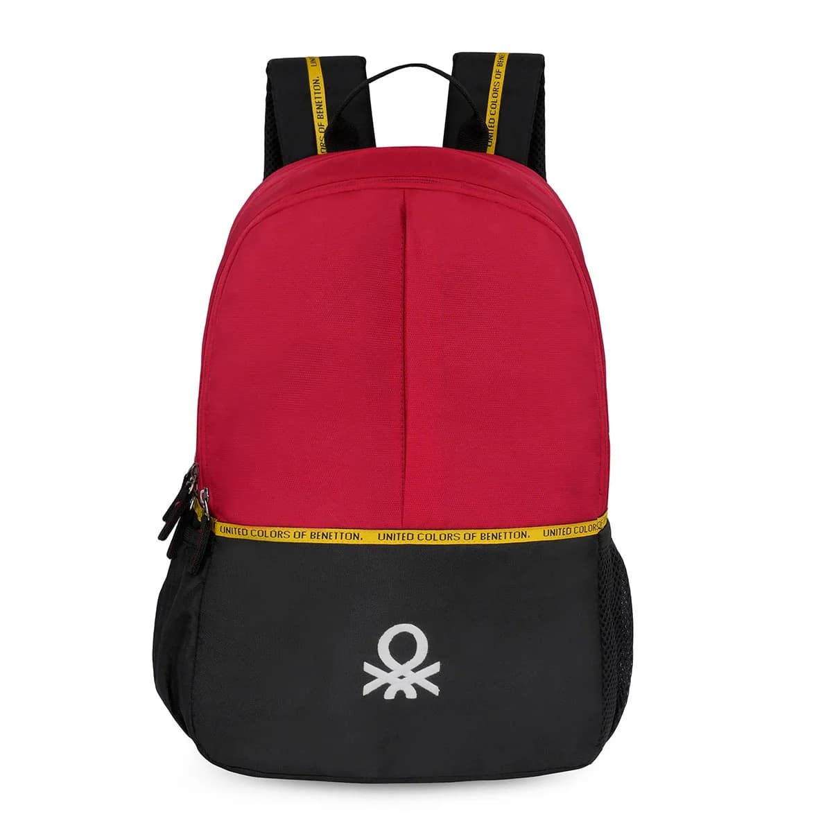 Unisex Red Smart Casual Printed Polyester Backpack