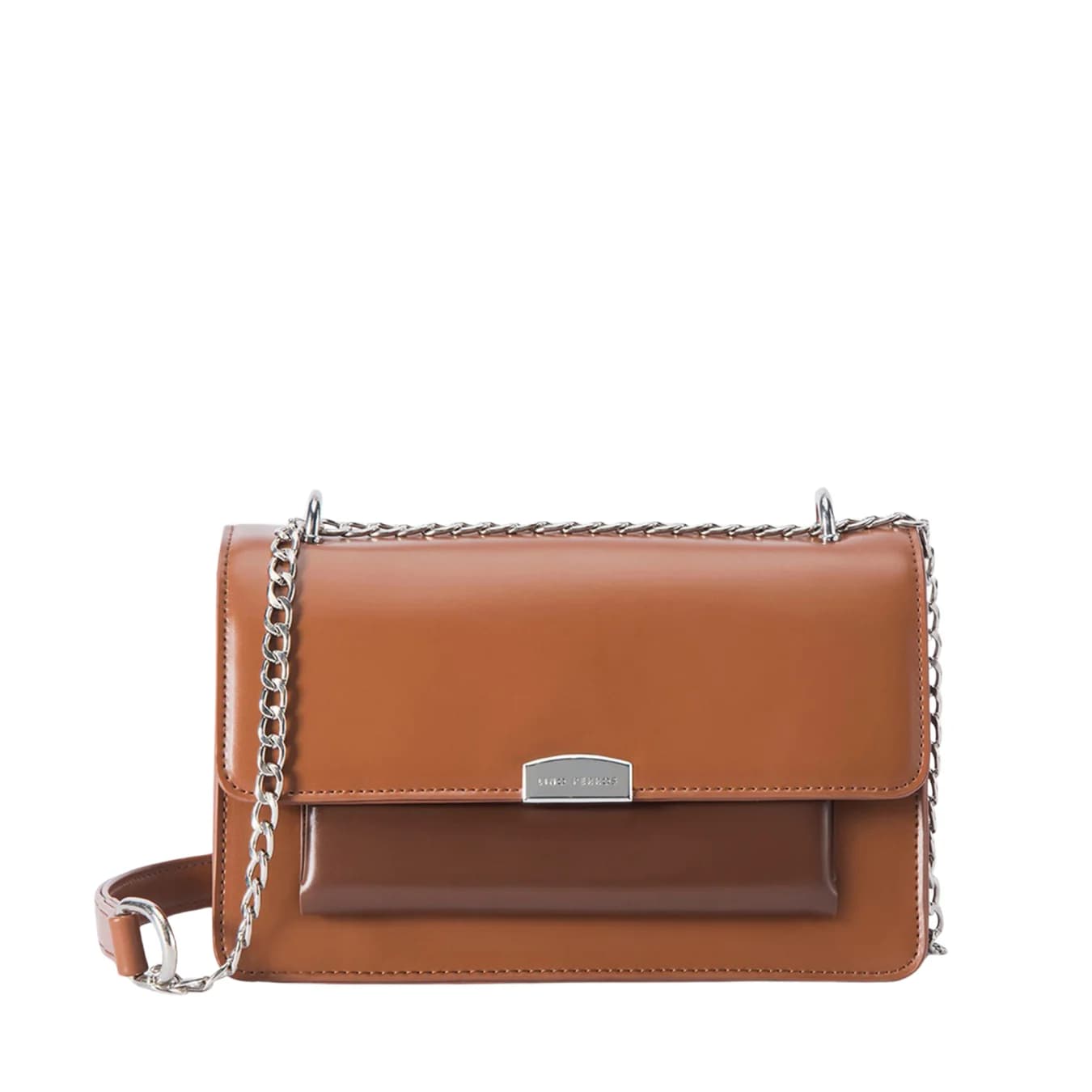 Women's Tan Casual Solid Leather Shoulder Bag