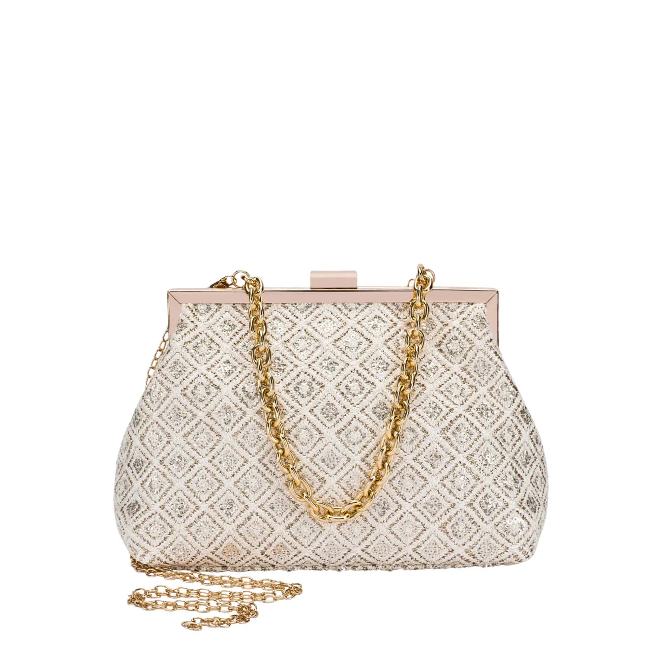 Women's White Casual Solid Leather Clutch Handbag