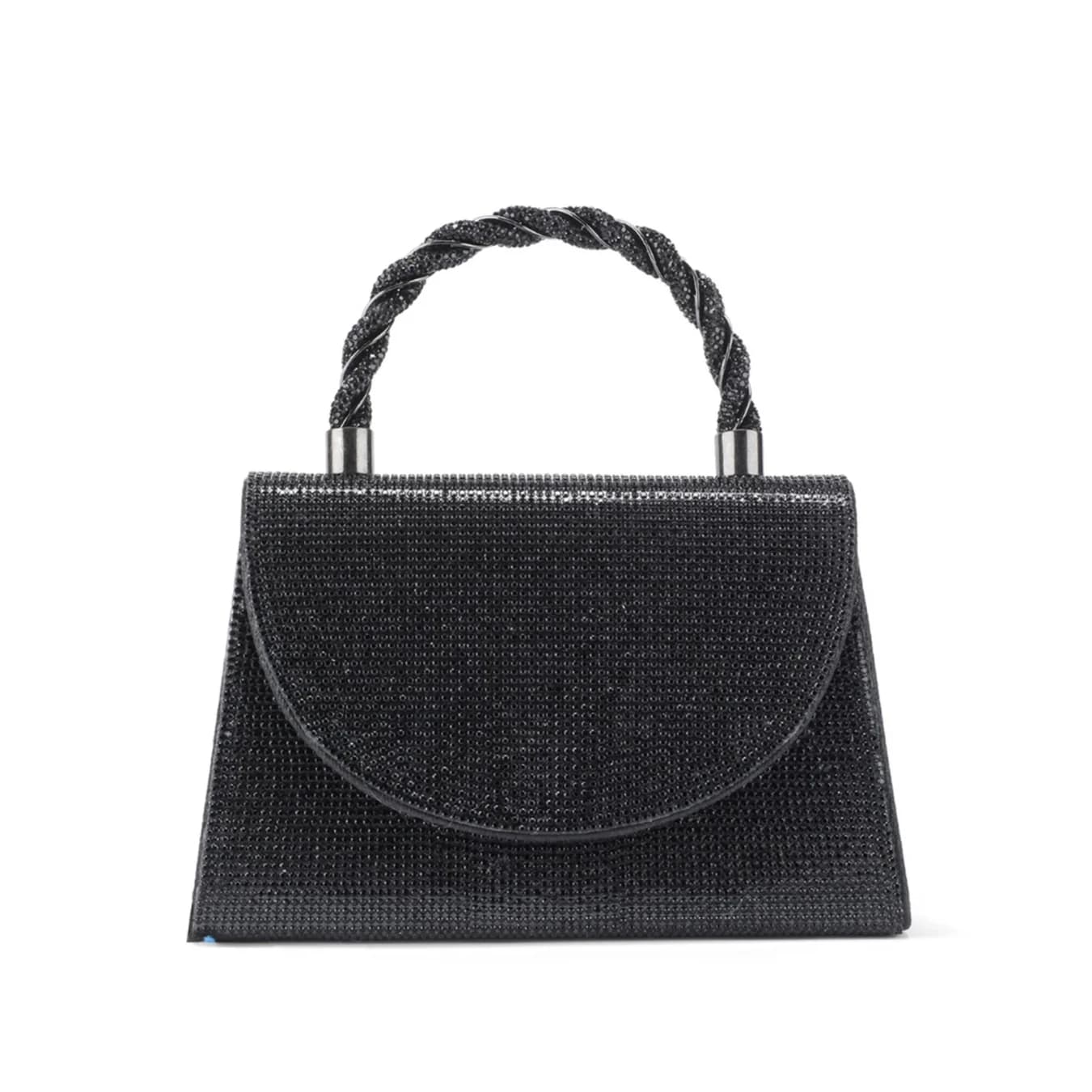 Women's Black Casual Solid Leather Clutch Handbag