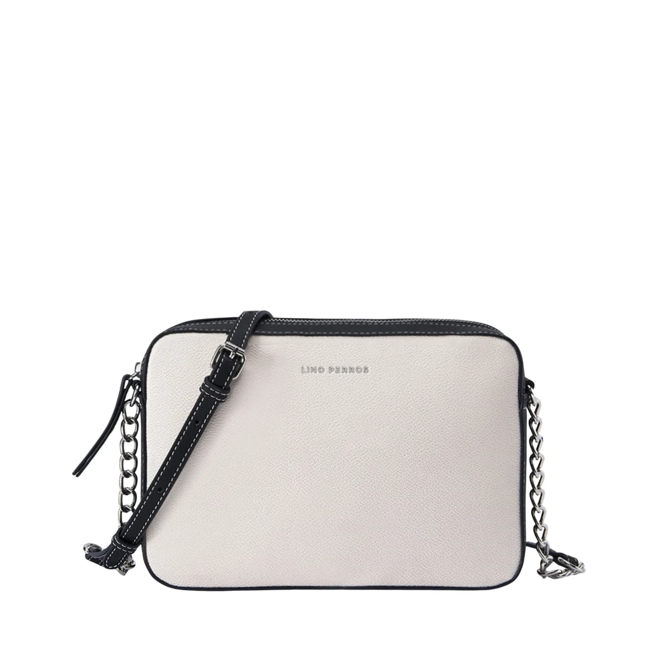 Women's White Casual Solid Leather Sling Bag