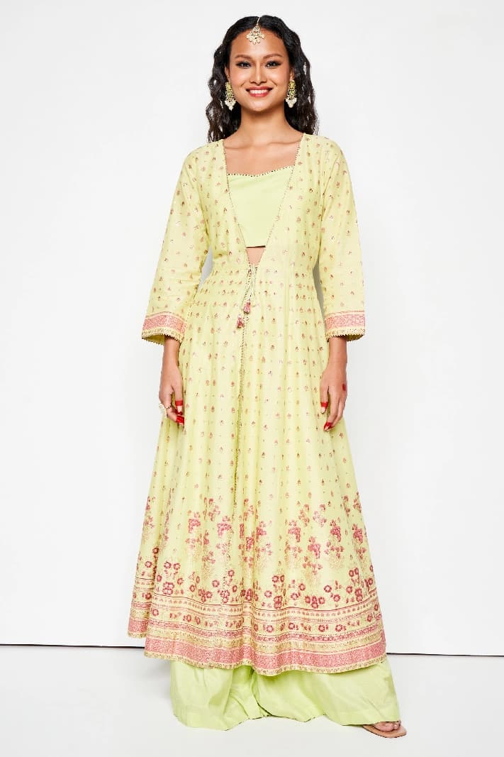 Women's Green Festive Co-ords Set