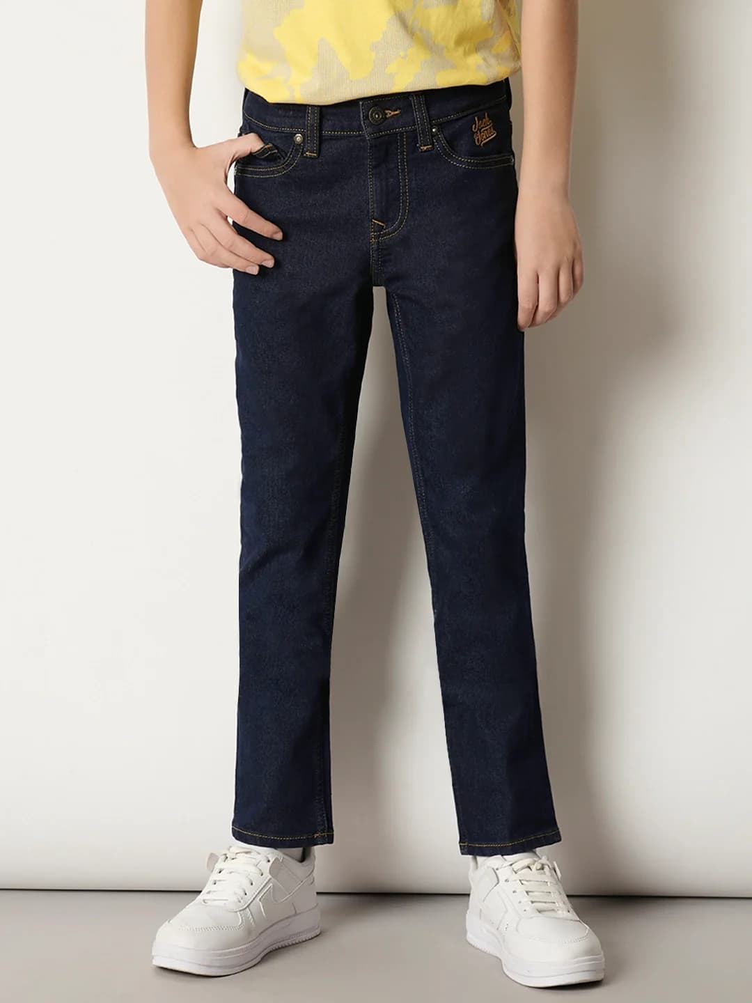 Boys Blue Casual Solid Jeans