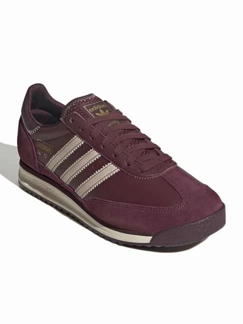 Men's Burgundy Casual Leather SL 72 Rs Sneakers