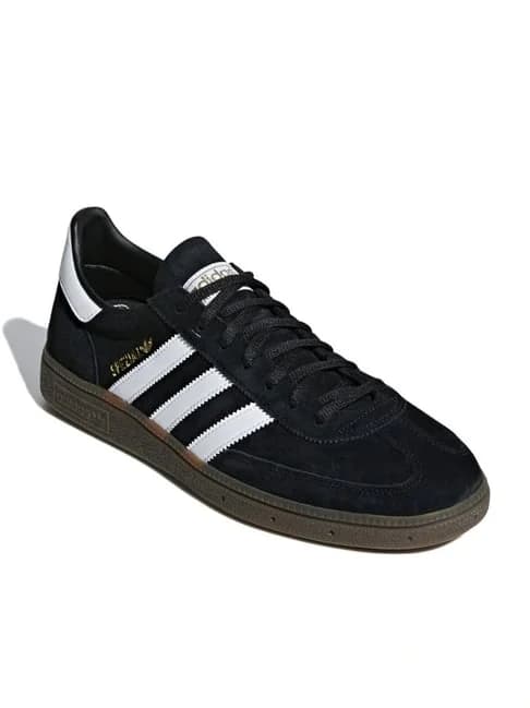 Men's Black Casual Leather Handball Spezial Sneakers