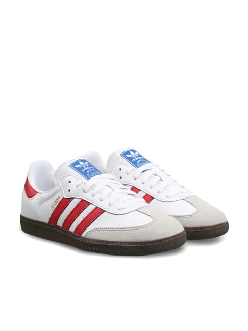 Men's White Casual Leather Samba OG Sneakers