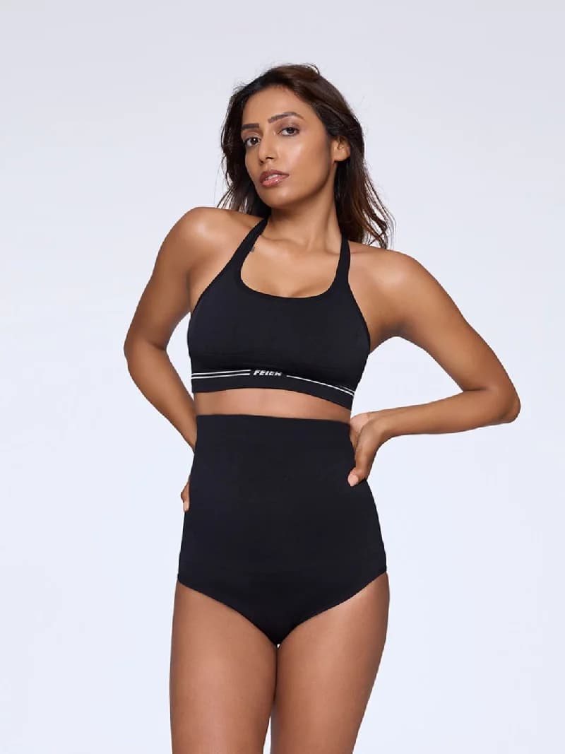 Women's Black Solid Shapewear