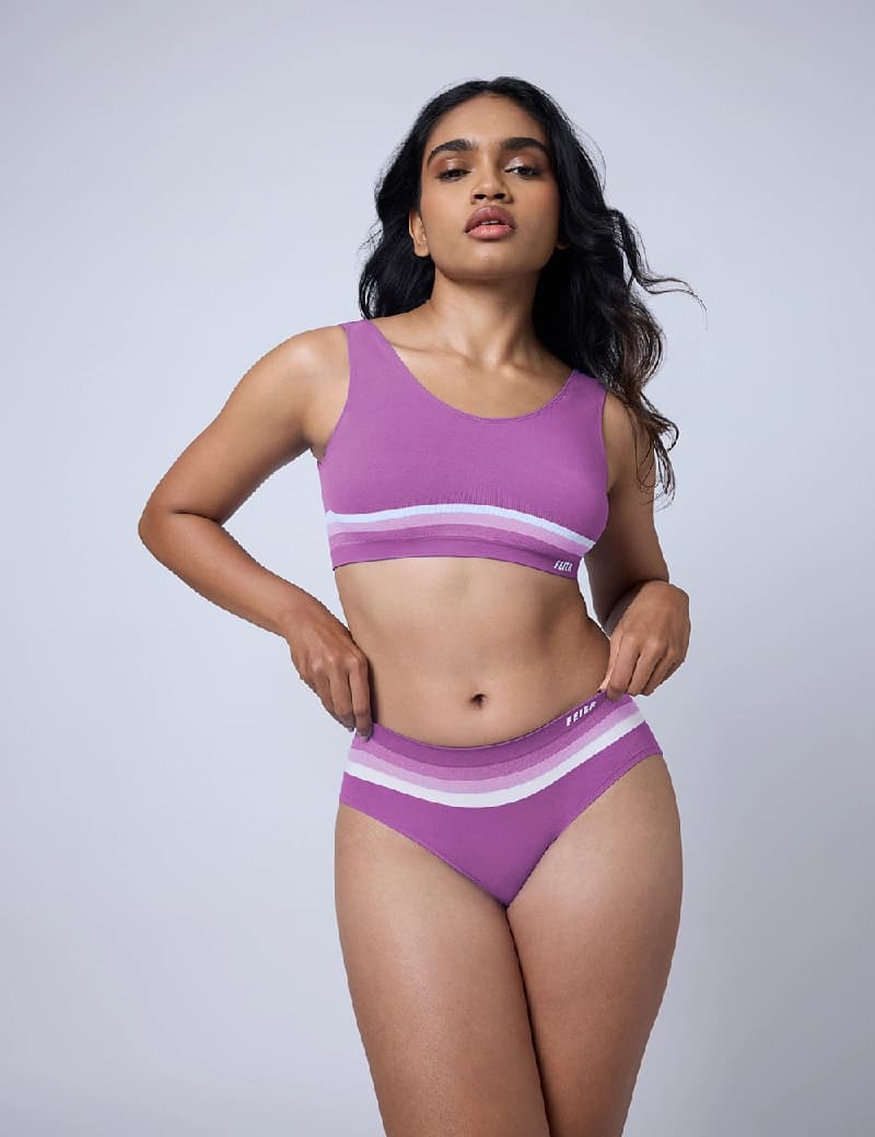 Women's Pink Sport Striped Panties