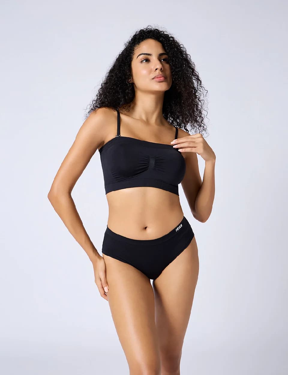Women's Black Sport Solid Bra