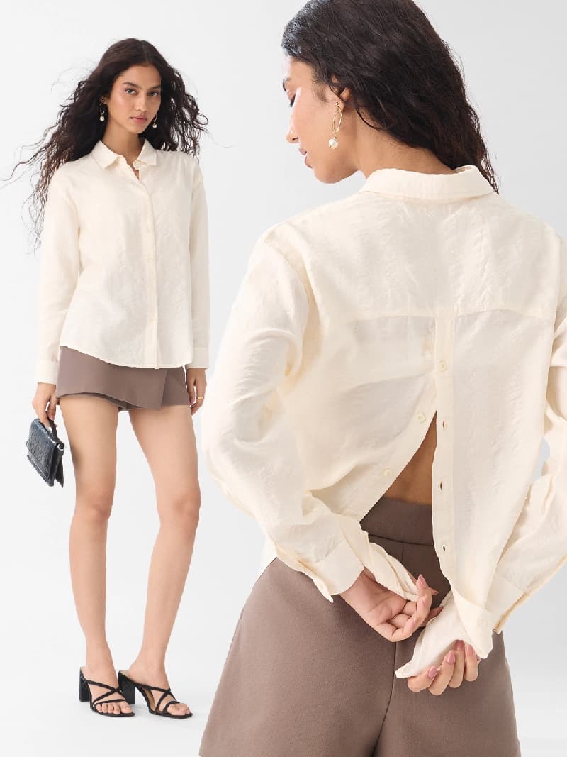 Women's Yellow Casual Solid Regular Fit Shirt