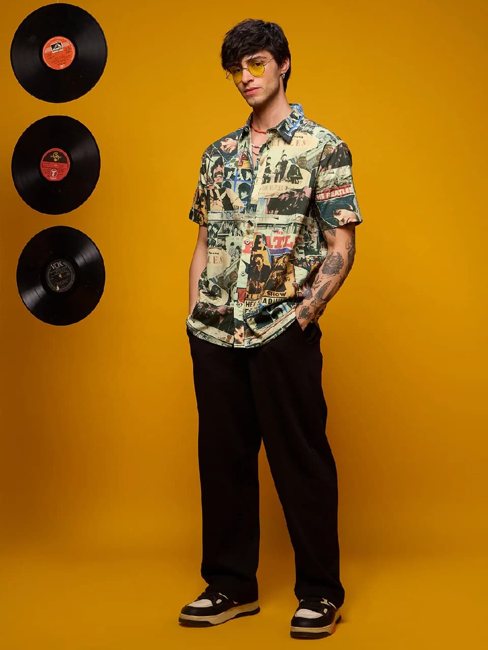 Men's Multicolor Casual Printed Regular Fit Cotton Shirt