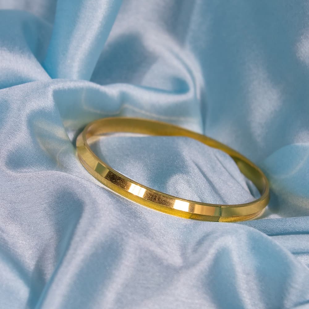 Men's Brass-Plated Kada Bracelet