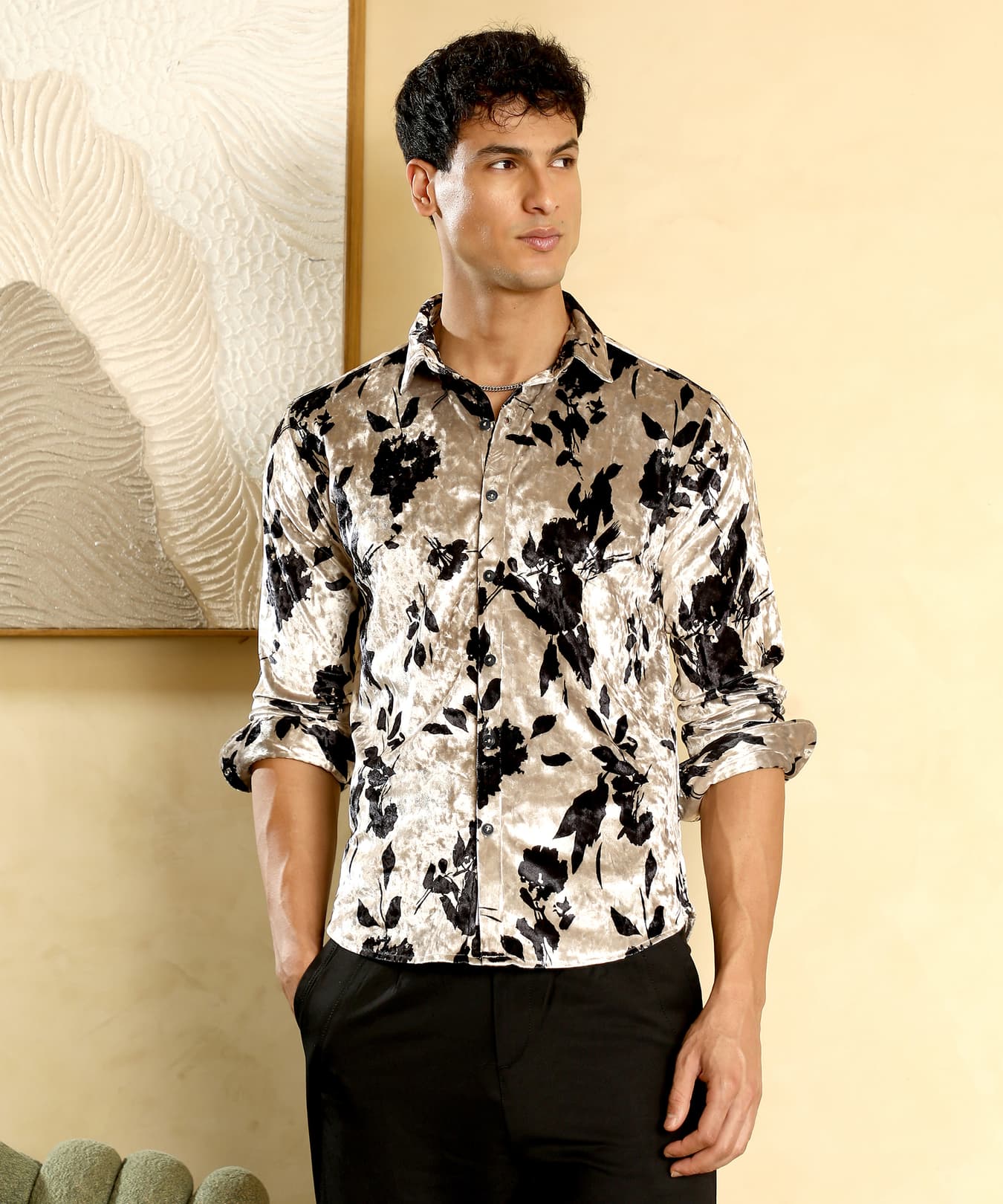 Men's Multicolor Casual Floral Regular Fit Shirt