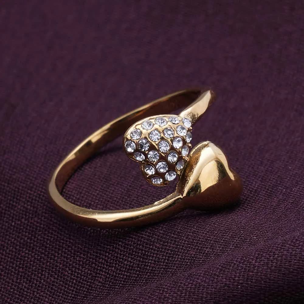 Women's Gold Casual Wear Gold Plated Stainless Steel Finger Ring