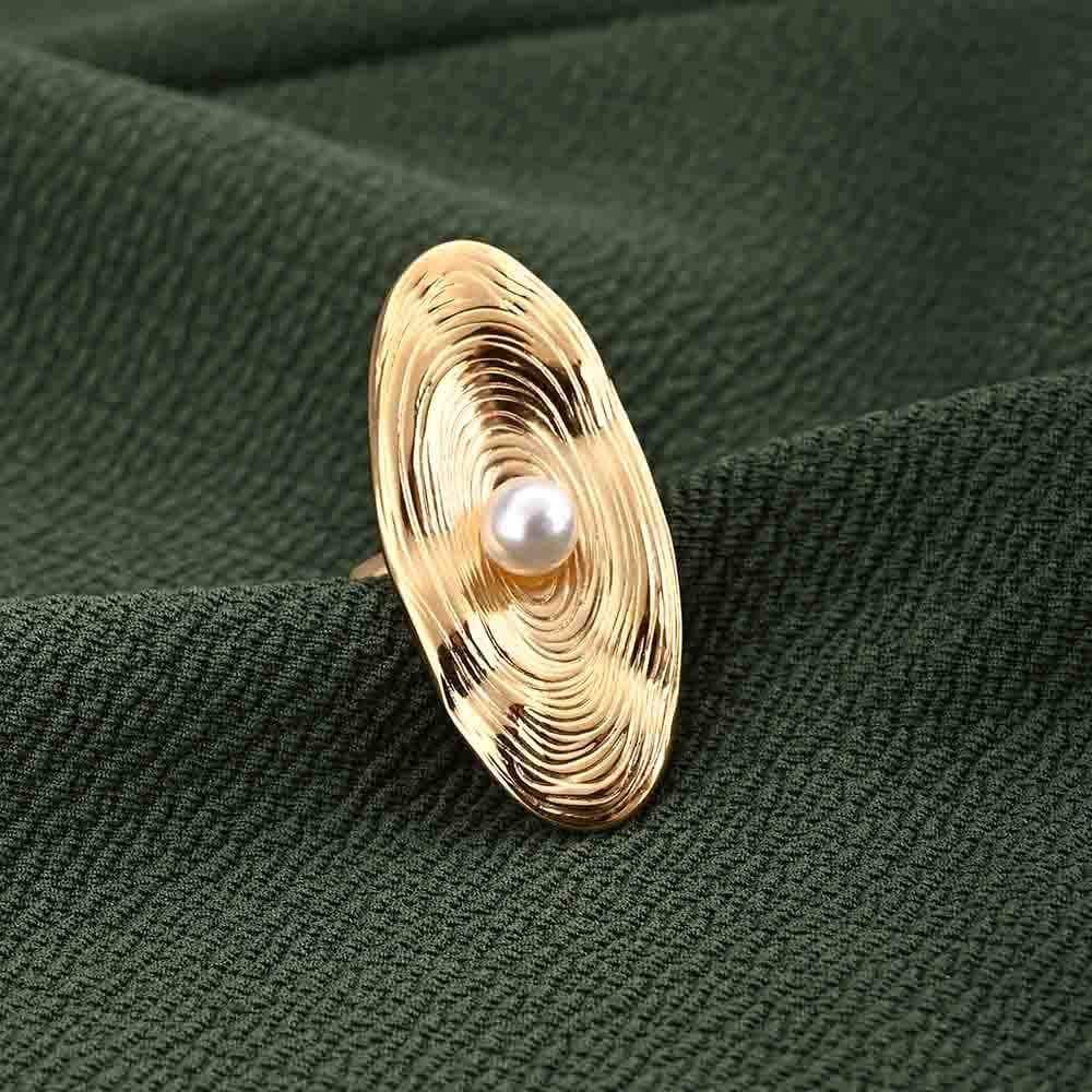 Women's Gold Casual Wear Gold Plated Stainless Steel Finger Ring