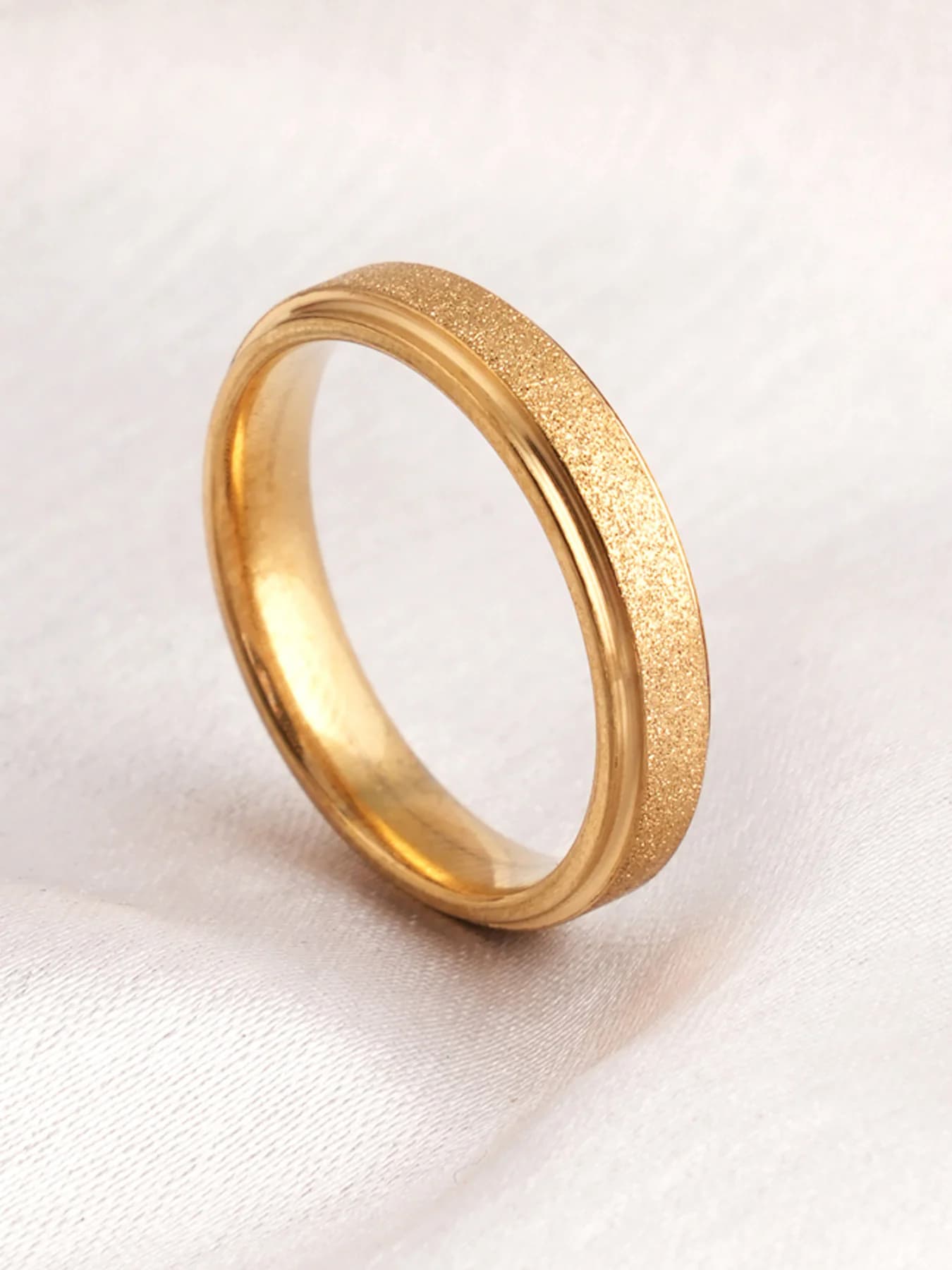 Women's Gold Casual Wear Gold Plated Stainless Steel Finger Ring
