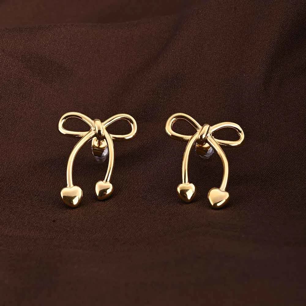 Women's Gold Casual Wear Gold Plated Stainless Steel Earring