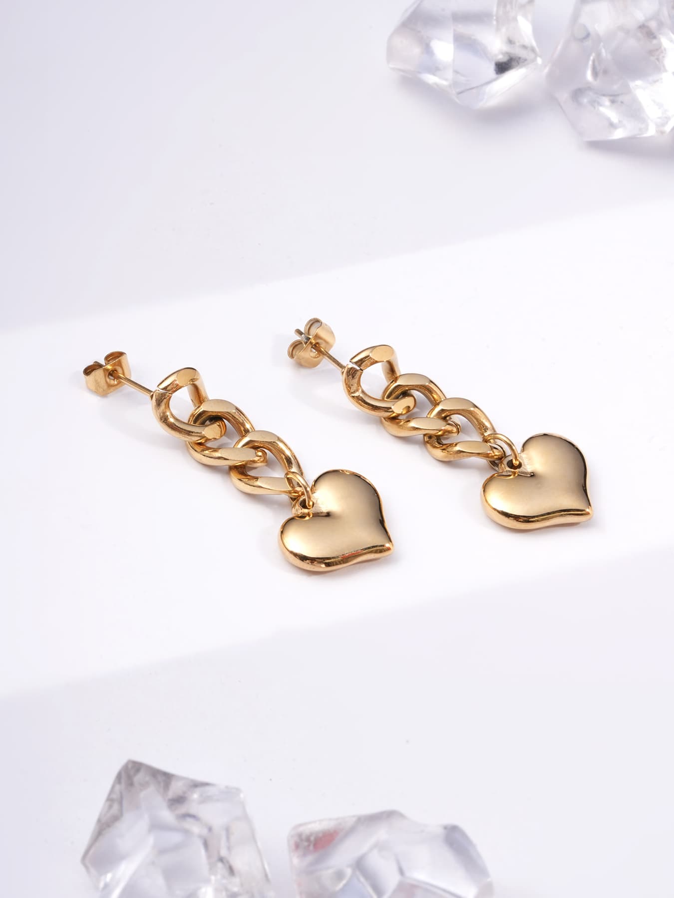 Women's Gold Casual Wear Gold Plated Stainless Steel Earring