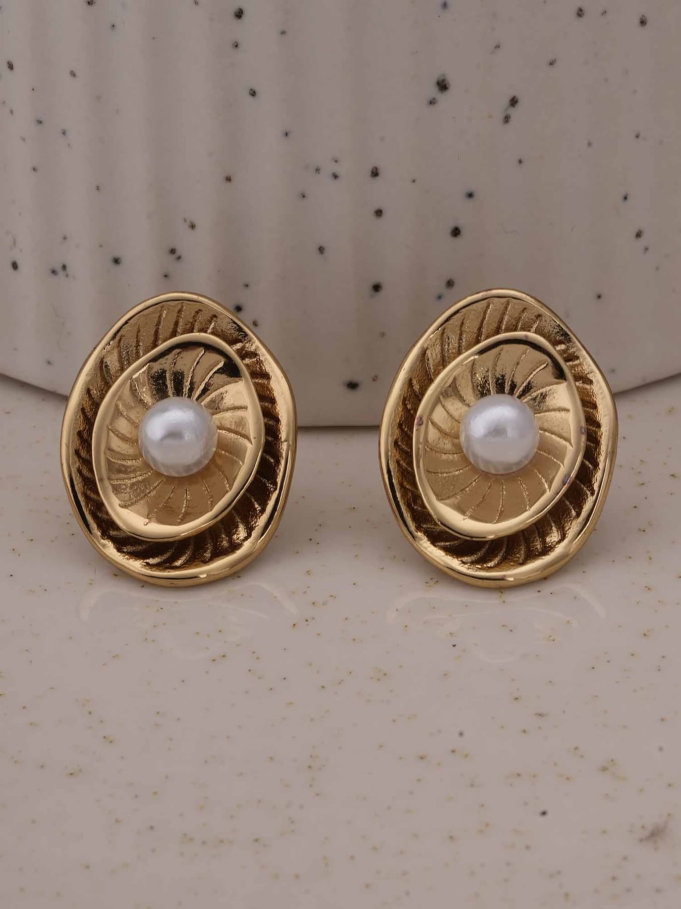 Women's Gold Casual Wear Gold Plated Stainless Steel Earring