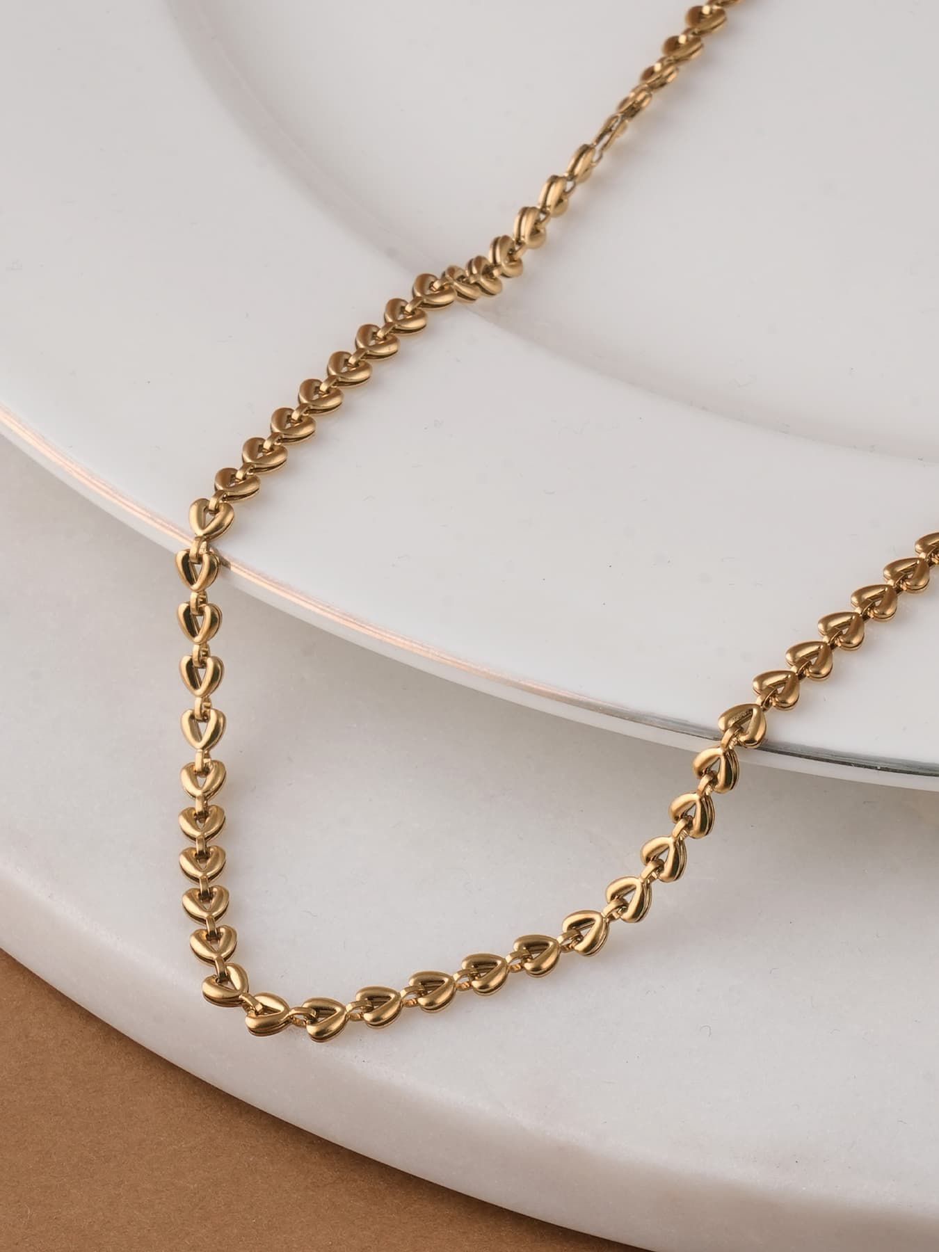 Women's Gold Casual Wear Gold Plated Stainless Steel Necklace Set