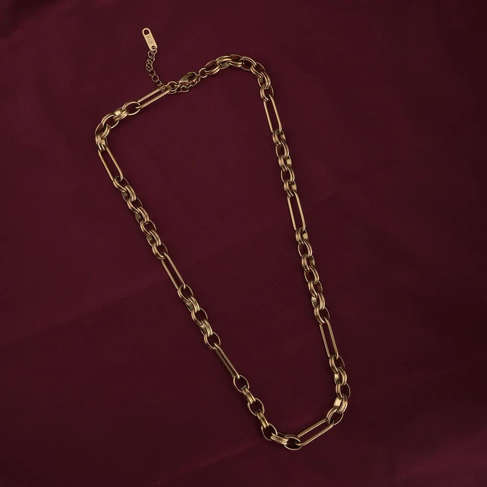 Women's Gold Casual Wear Gold Plated Stainless Steel Necklace Set