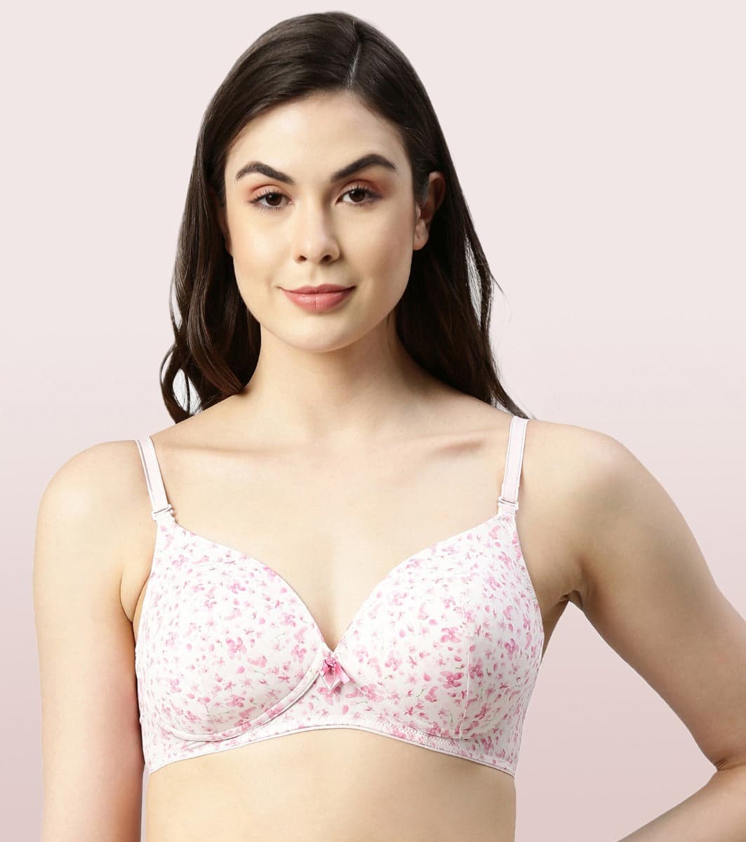 Women's Pink Invisible Neckline Tshirt Bra
