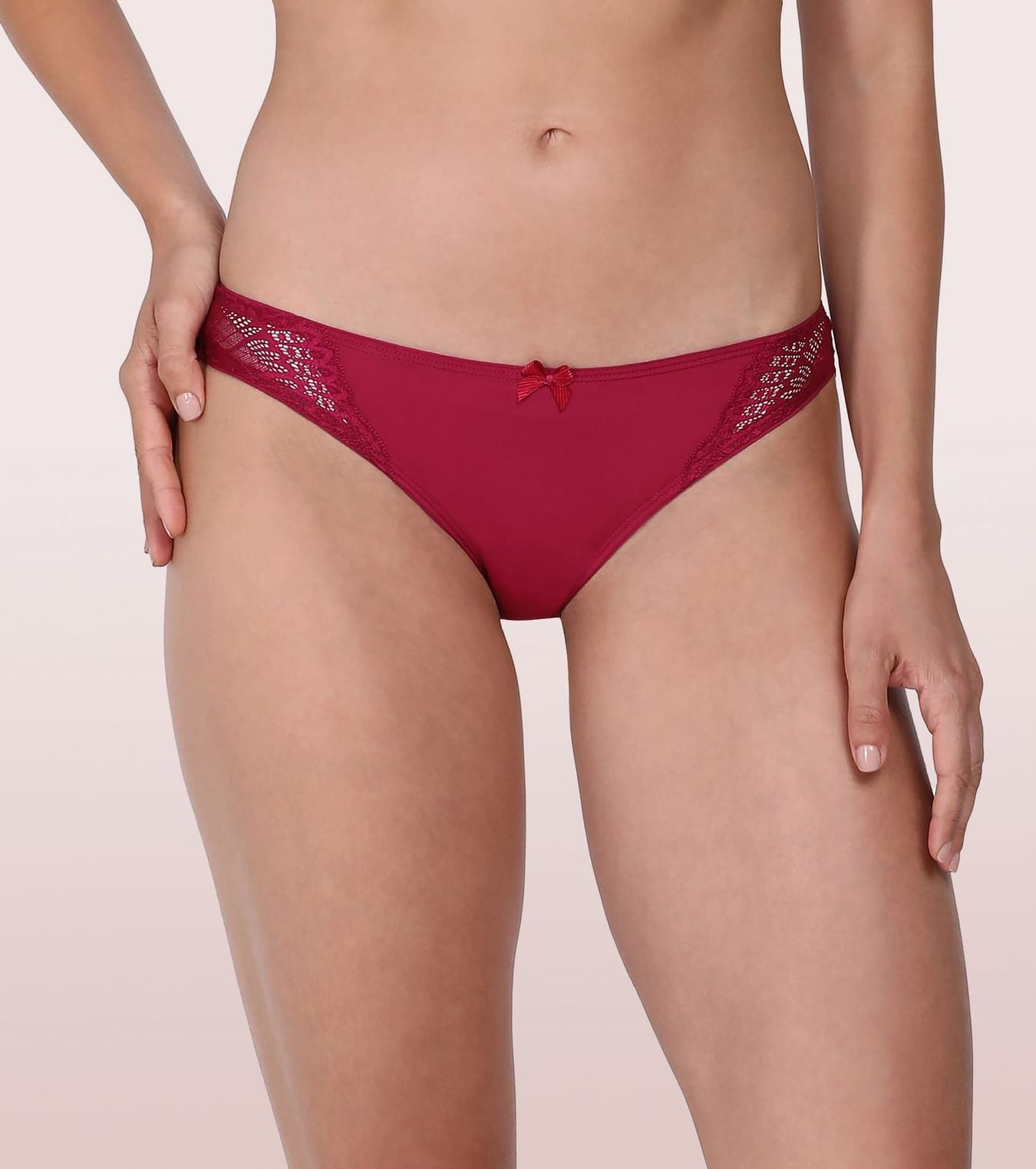 Women's Purple Low Rise Co-Ordinate Bikini Panty