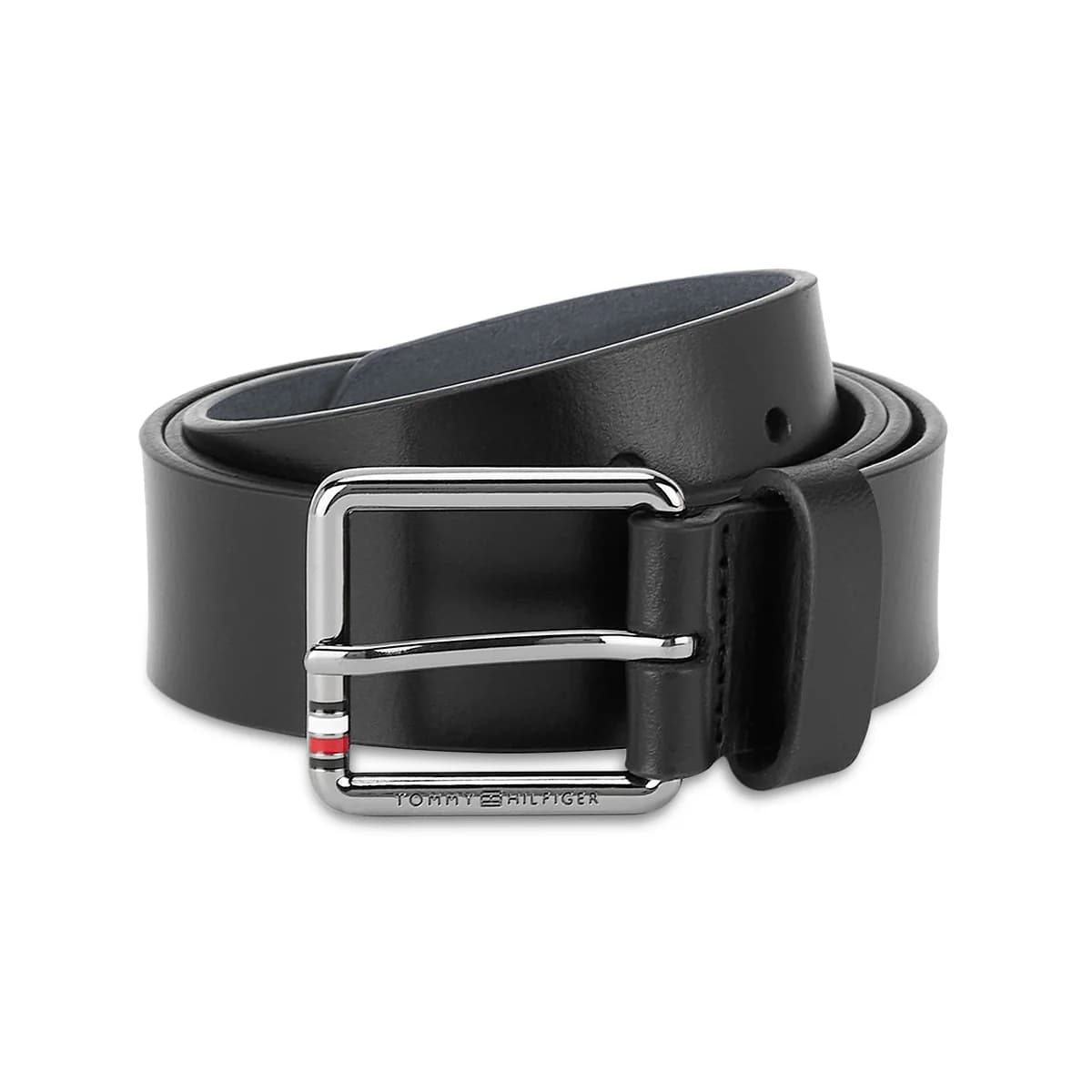 Men's Black Casual Solid Leather Ringsted Non Reversible Belt
