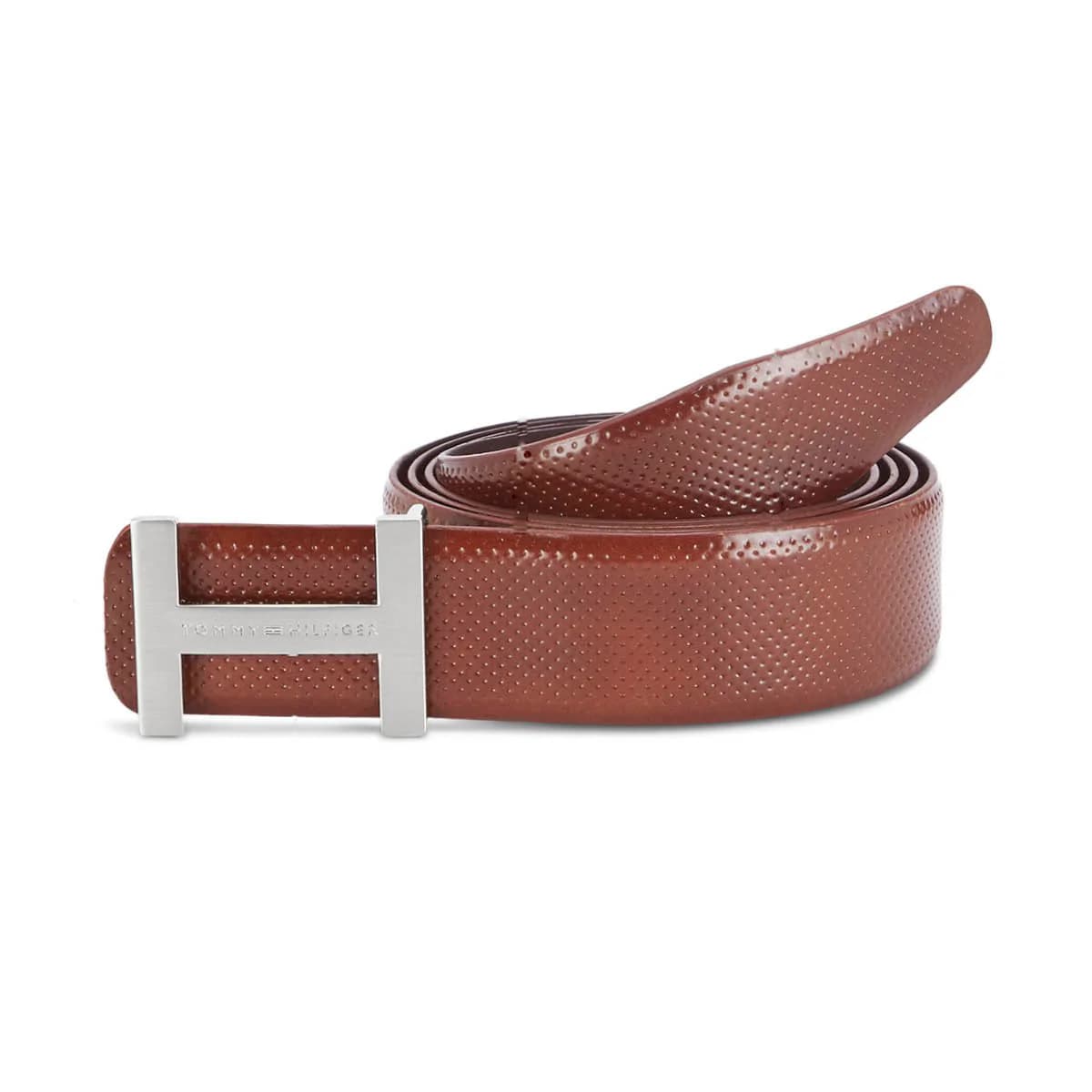 Men's Tan Formal Textured Leather Enfield Non Reversible Belt